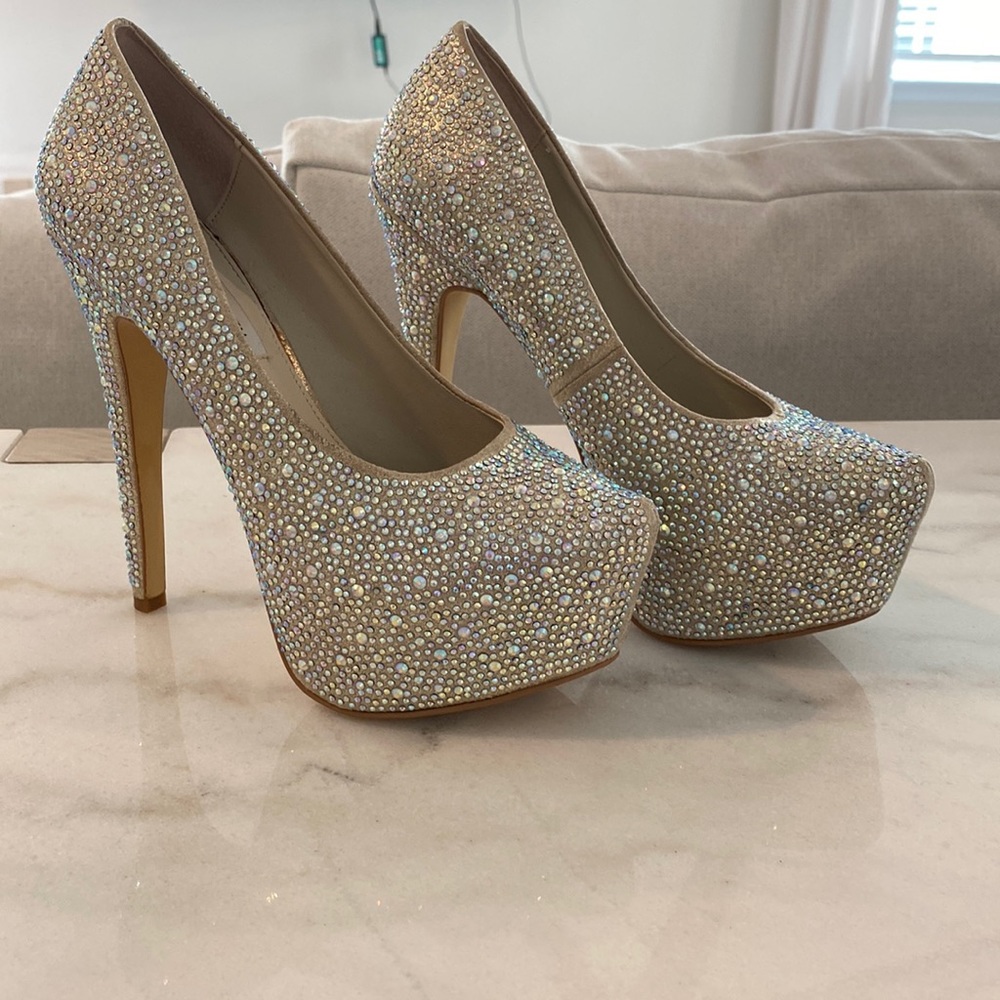 WORN ONCE Steve Madden rhinestone heals
